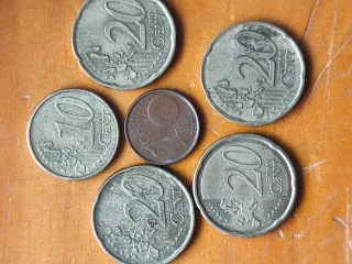 Lote monedas 20, 10 y 1 céntimos Euro
