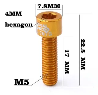 LOTE 6 TORNILLOS ALUMINIO MANILLAR BICICLETA