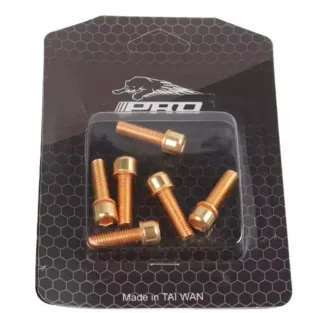 LOTE 6 TORNILLOS ALUMINIO MANILLAR BICICLETA