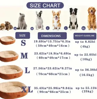 Cama Perro Ovalada Suave Cómoda 50 x 40 x 16 cm