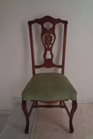 Sillas de comedor madera y tela