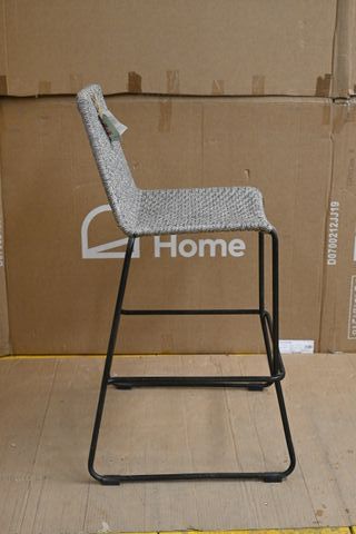 Sgabello da esterno corda grigio e nero