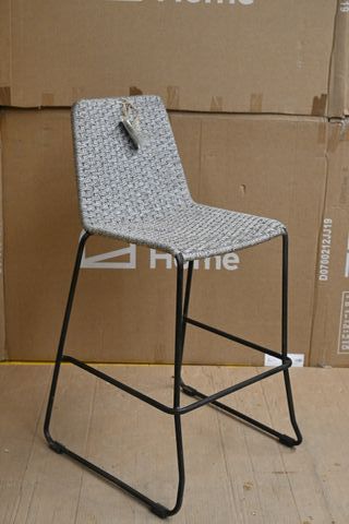 Sgabello da esterno corda grigio e nero