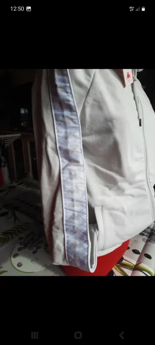 Kappa felpa con cappuccio bianca