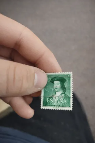 Sello España Correos Verde Usado