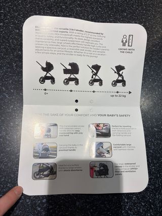 Capazo bebé negro con bolsa y plástico