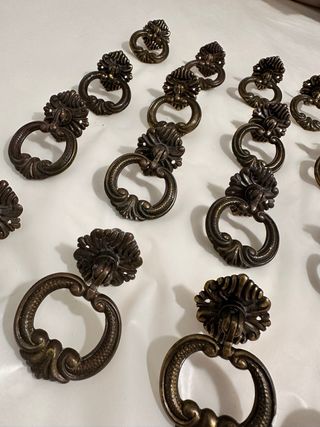 Tiradores Vintage Metal Bronce Dorado