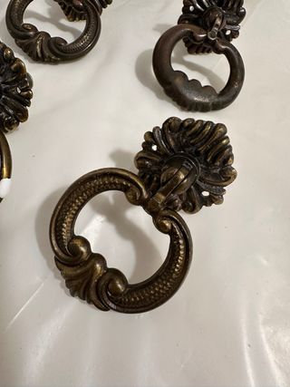 Tiradores Vintage Metal Bronce Dorado