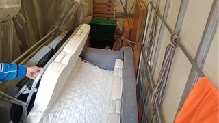 Sofá Cama Gris Tela