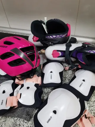 Patines en línea Oxelo + Protecciones + Casco