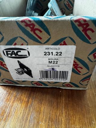 4 Cardini con piastra FAC M22