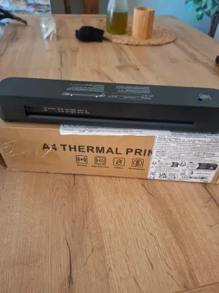 Impresora térmica portátil gris