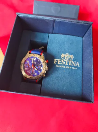 Reloj Festina Cronógrafo Azul y Plateado