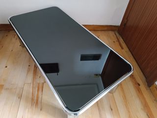 MESA BAJA VINTAGE CROMADA RUEDAS ORIGINALES 70s