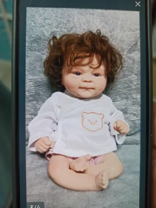 Muñeca Reborn Silicona 36cm Pelo Nueva