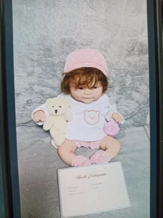 Muñeca Reborn Silicona 36cm Pelo Nueva