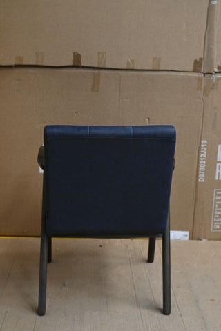 Poltroncina salotto ecopelle blu