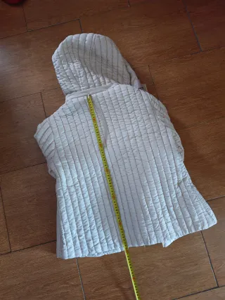 Abrigo acolchado mujer beige