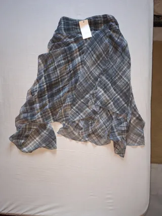 Falda Zara cuadros asimétrica