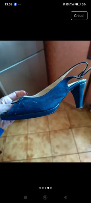 Scarpe donna eleganti blu