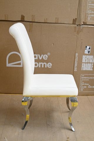 Sedia di design da tavola bianca