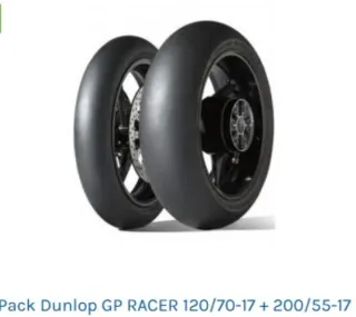 Pack Neumáticos Dunlop GP Racer slick