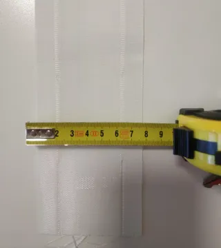 Cinta para cortinas de tablas blanca