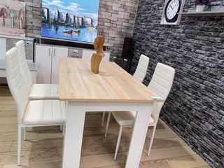 Mesa comedor madera y metal 140cm