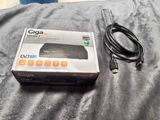 Decodificador Giga TV HD209T DVB-T2 H.265 + Cable