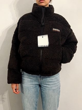 Cazadora Napapijri Marrón Borreguito sherpa S