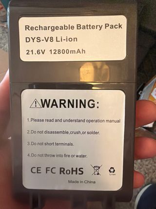 Batteria Ion Litio Dyson V8 21.6V 3000mAh