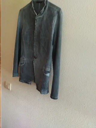 Blazer algodón azul grisáceo