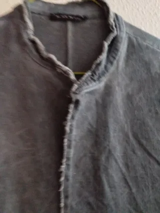 Blazer algodón azul grisáceo