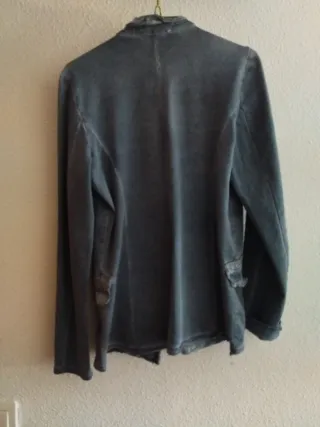 Blazer algodón azul grisáceo