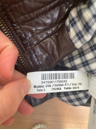 Chaqueta Cuero Marrón Massimo Dutti