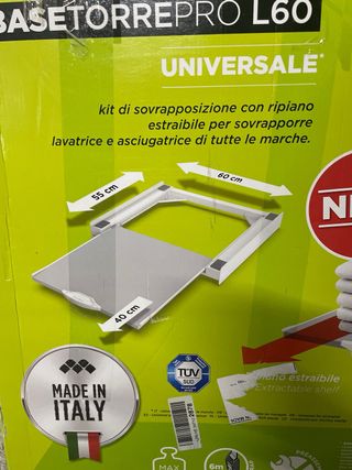 Kit di sovrapposizione per lavatrice e asciugatrice Meliconi Base Torre Pro