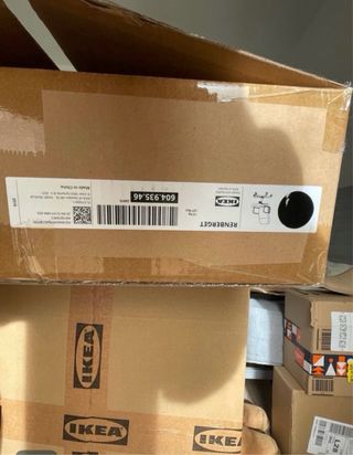 Silla de oficina IKEA negra y gris