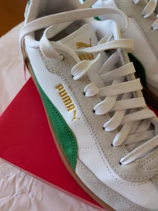Zapatillas Puma Blancas y Verdes