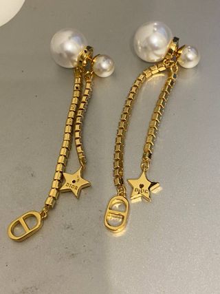 Pendientes Dior Tribales Largos Cadenas + Caja