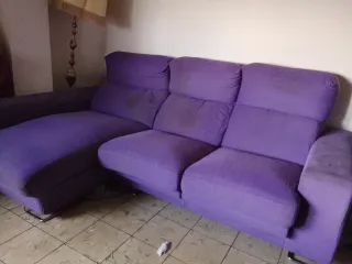 Sofá Cama Morado Tela