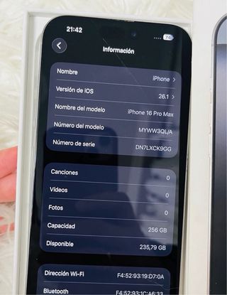 iPhone 16 Pro Max 256GB Plata