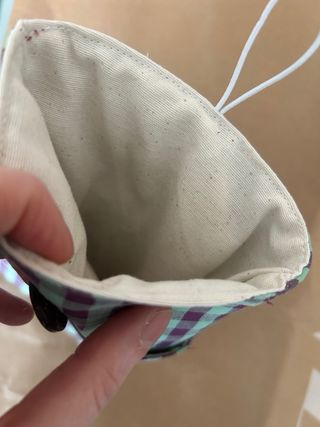 Funda para Ebook 13x21cm Cuadros Morado/Verde