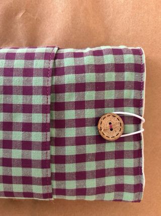 Funda para Ebook 13x21cm Cuadros Morado/Verde