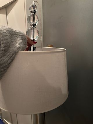 Lámpara de techo tela y cristal