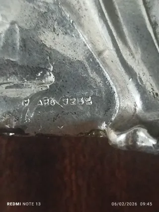 Statuina in argento 925 e metallo