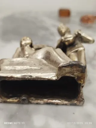 Statuina in argento 925 e metallo