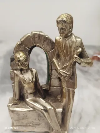 Statuina in argento 925 e metallo