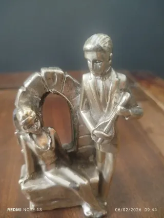 Statuina in argento 925 e metallo