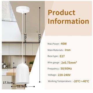 Lámparas Colgantes Blancas (2 unidades)