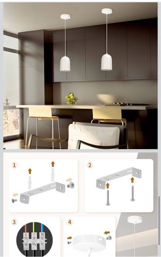 Lámparas Colgantes Blancas (2 unidades)